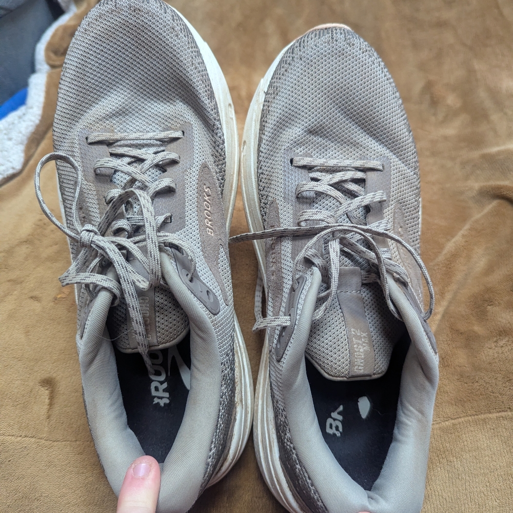 Brooks Gray and White Athletic Shoes - Picture 9 of 9